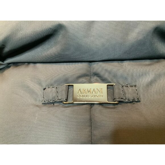 Armani Collezioni Long Black Quilted Down Puffer Coat, Size 12 | 48, NWT! $1,295 - Picture 10 of 12